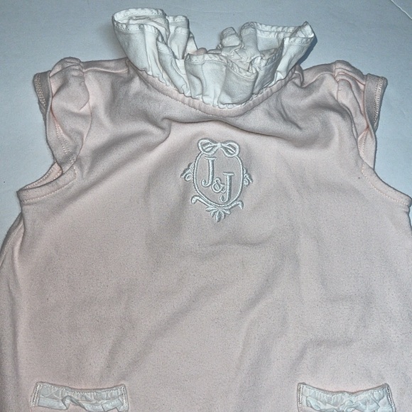 Janie and Jack Pink Beautiful cotton bubble with ruffled collar 18-24 months - Picture 3 of 5